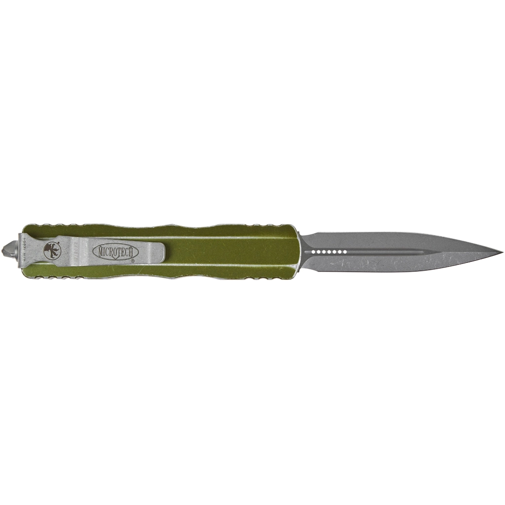 Ніж Microtech Dirac Double Edge Stonewash Distressed OD Green (225-10DOD) - зображення 2