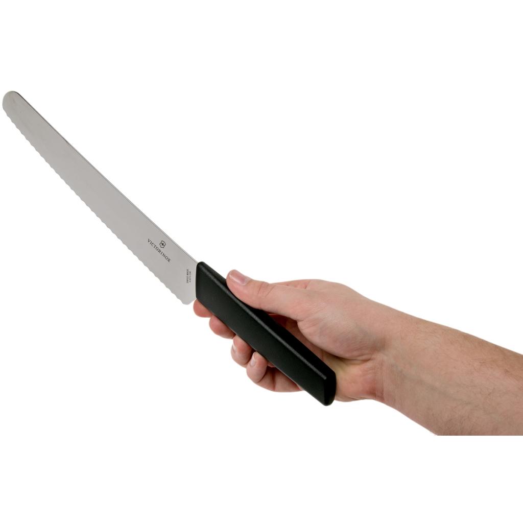 Кухонний ніж Victorinox SwissModern Bread and Pastry Knife 22 см Black (6.9073.22WB) - зображення 6