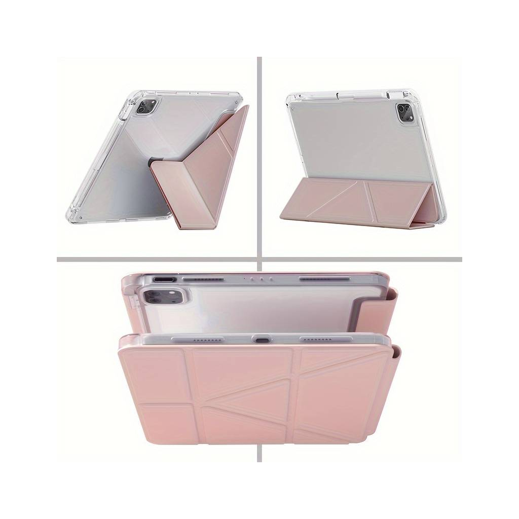 Чохол до планшета BeCover Ultra Slim Origami Transparent Apple iPad Pro 11" M4 2024 Pink (711691) - изображение 5