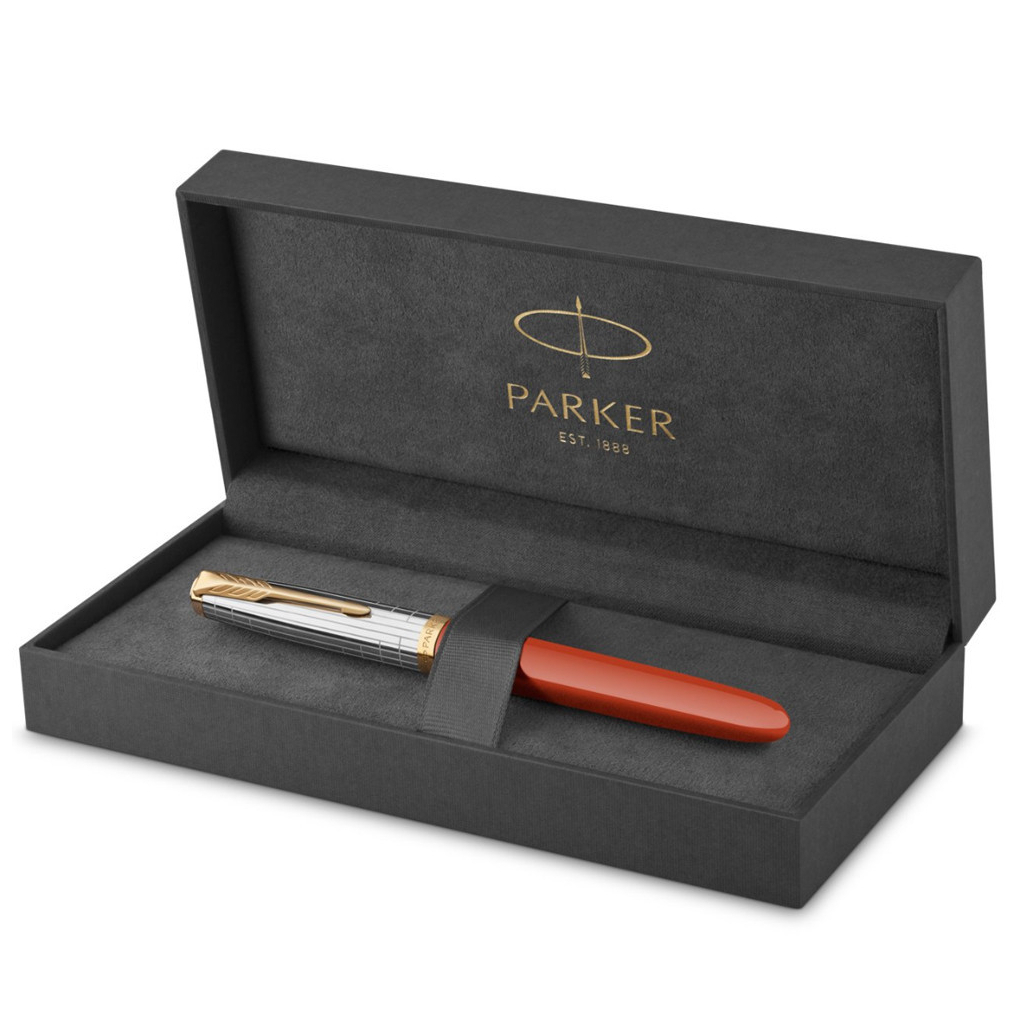Ручка пір'яна Parker PARKER 51 Premium Rage Red GT  FP F (56 211) - зображення 6