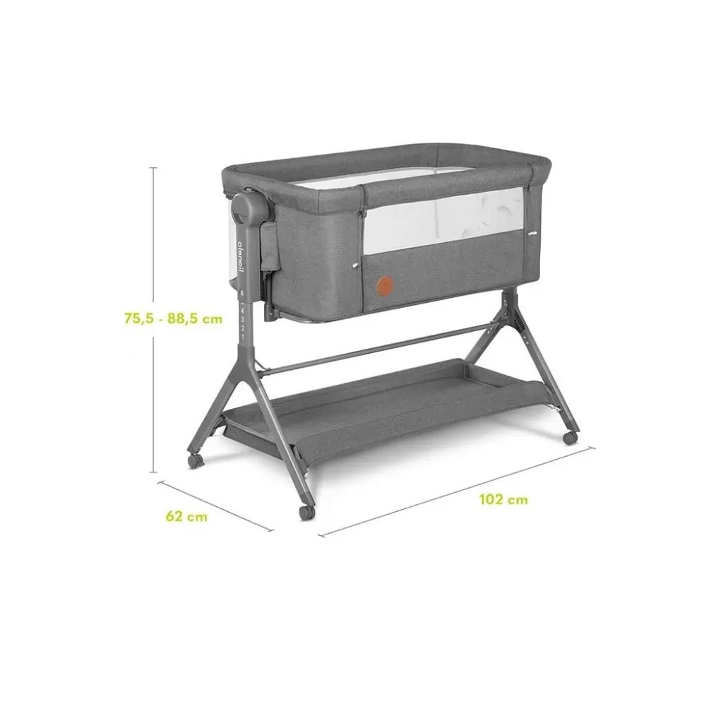 Ліжечко Lionelo приставна Leonie Plus 3 в 1 Grey Stone (LO-LEONIE PLUS GREY STONE) - зображення 6