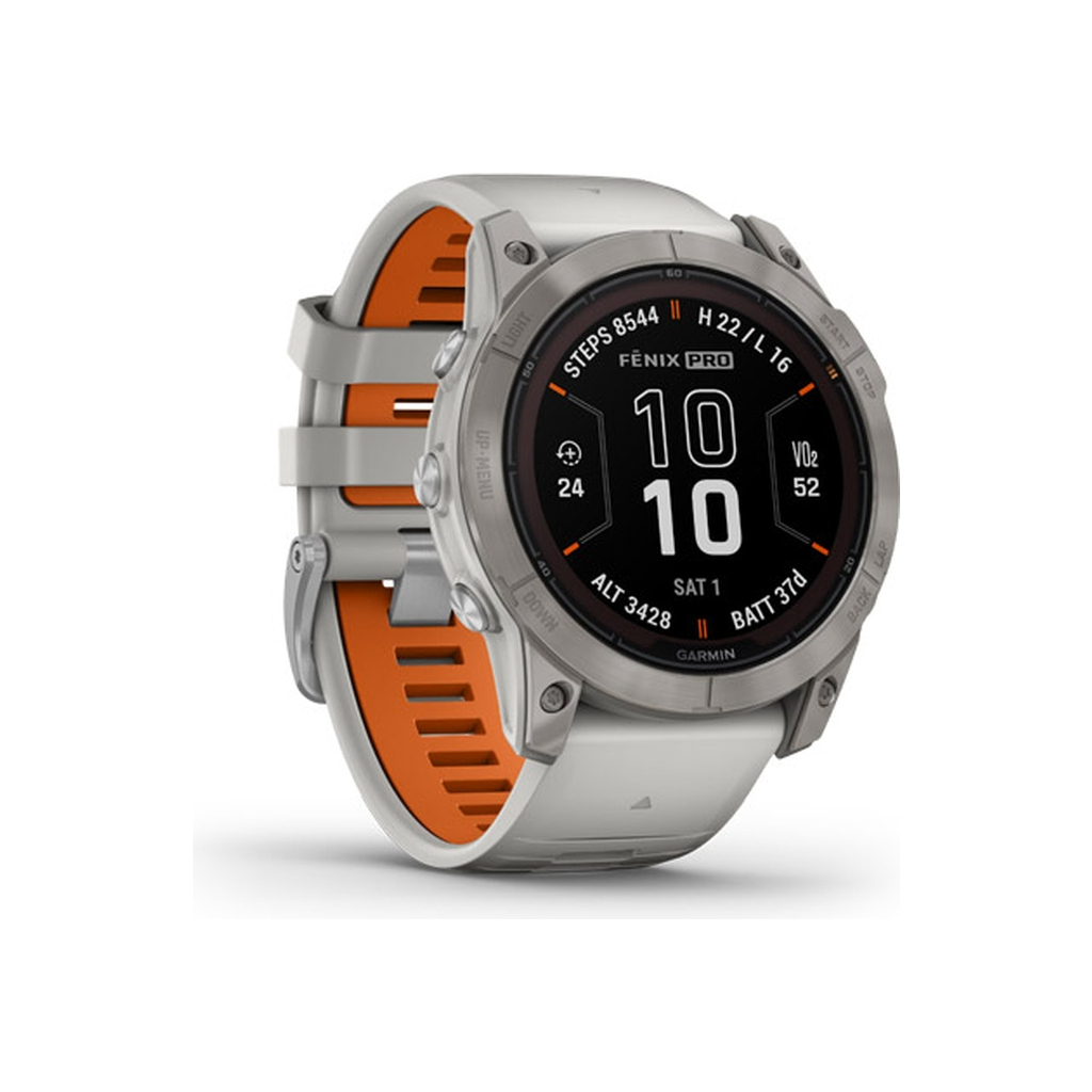 Смарт-годинник Garmin fenix 7X Pro Sapph Sol, Ti w/Gray/Orange Band, GPS (010-02778-15) - зображення 3