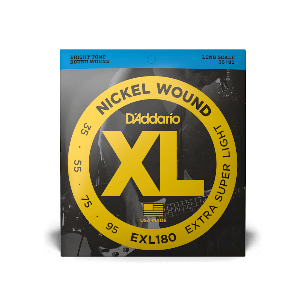 Струни для гітари D'Addario XL Nickel Wound Bass Extra Super Light (35-95) (EXL180) - зображення 1