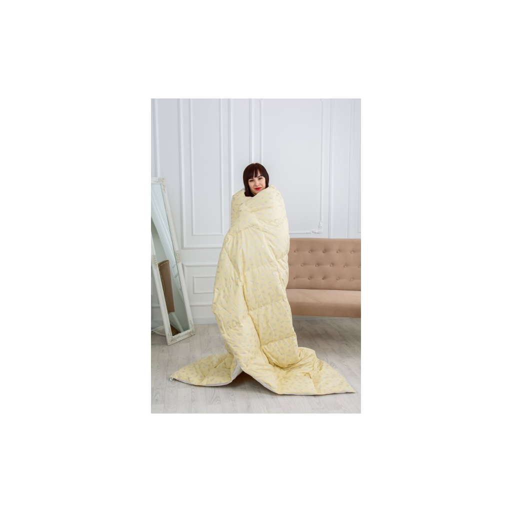 Ковдра MirSon пухова №1830 Bio-Beige 70% пух літо 110x140 см (2200003012774) - зображення 6