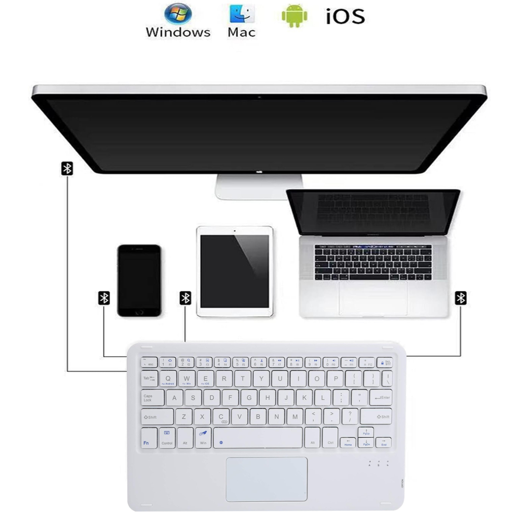 Чохол до планшета BeCover Keyboard+TouchPad Apple iPad Air (4/5) 2020/2022 10.9" Light Blue (712372) - зображення 5
