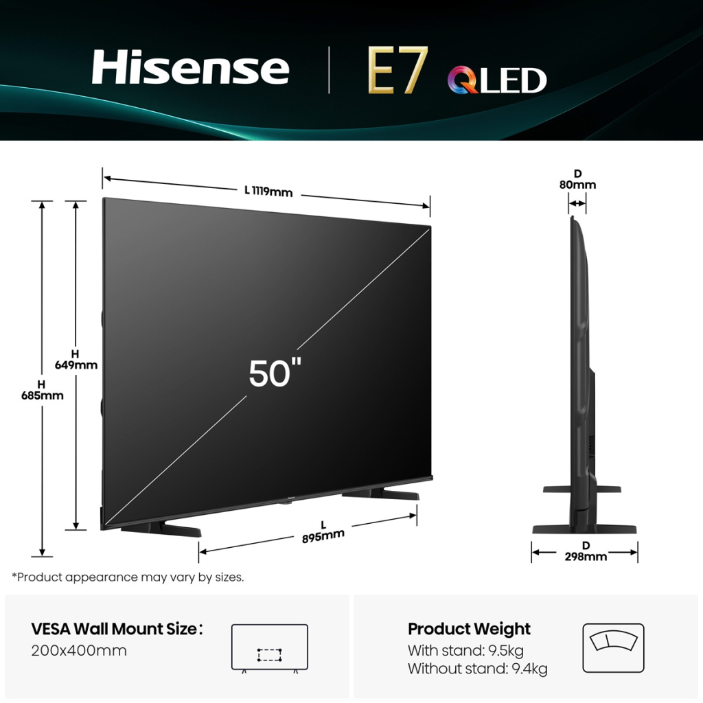 Телевізор Hisense 50E7Q - зображення 5