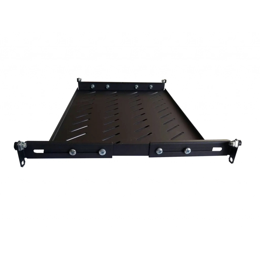 Полка 19" Hypernet 1U глиб. 300мм, в шкафи глибиною 450мм, колір чорний (U-FS-45-Black) - зображення 3