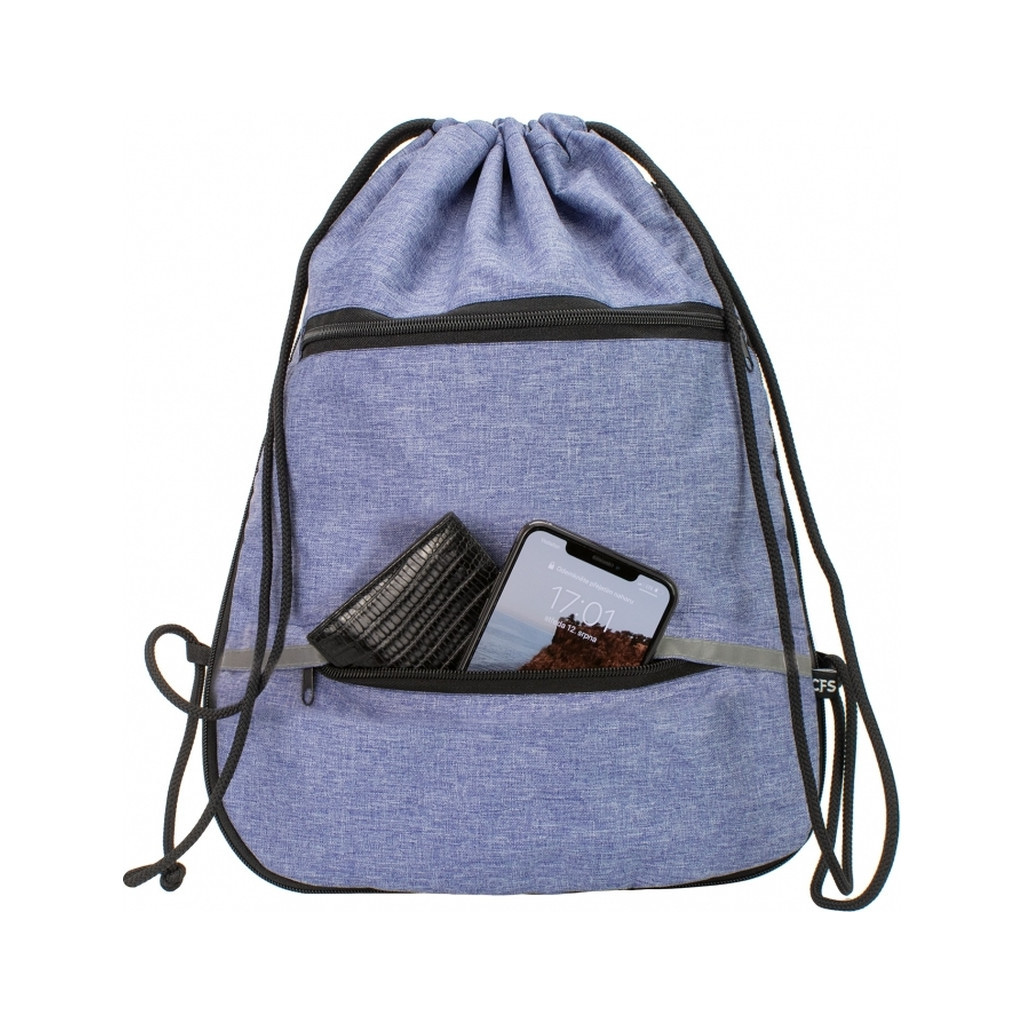 Сумка для взуття Cool For School з 2 блискавками з розширенням унісекс темно-синя (CF85759-24) - изображение 2