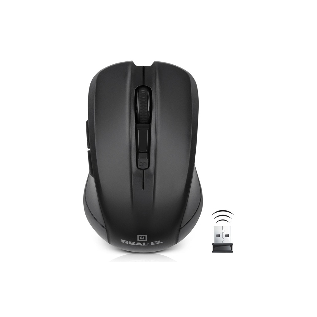 Мишка REAL-EL RM-307 Wireless Black - зображення 6
