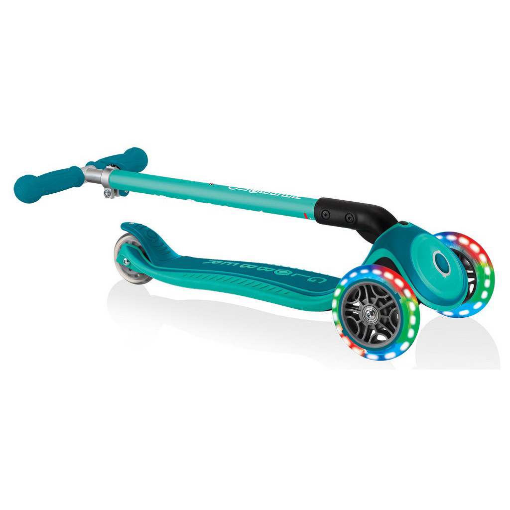 Самокат Globber Primo Foldable Plus Lights зелений (439-107) - зображення 12