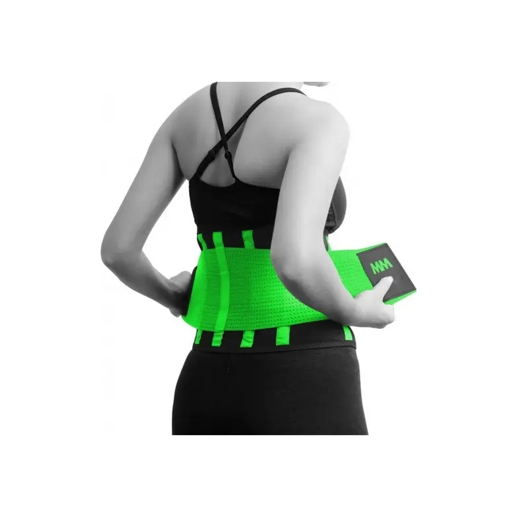 Пояс компресійний MadMax MFA-277 Slimming and Support Belt black/neon green M (MFA-277-GRN_M) - зображення 9