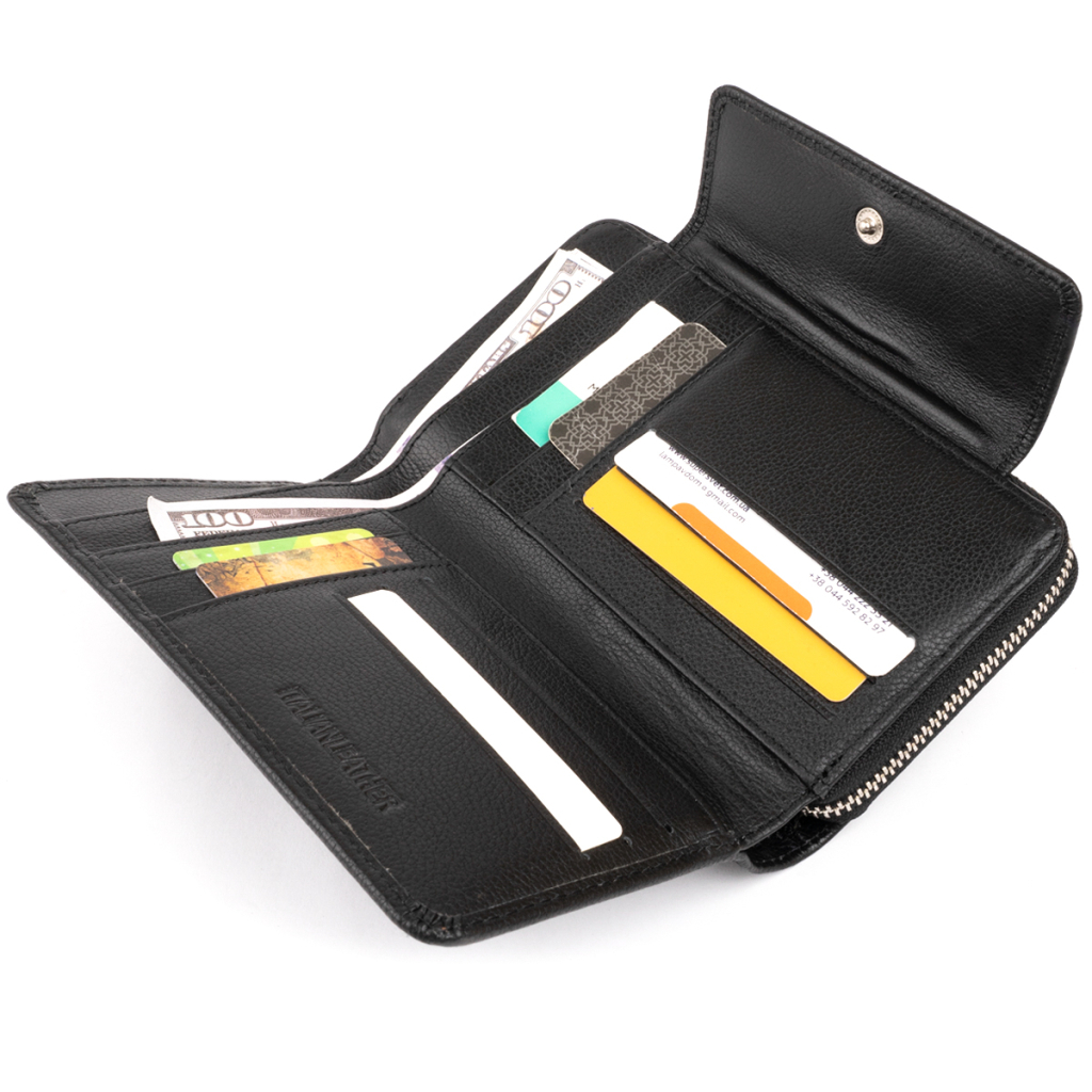 Гаманець ST Leather Зі шкіри Чорний (19339) - изображение 7