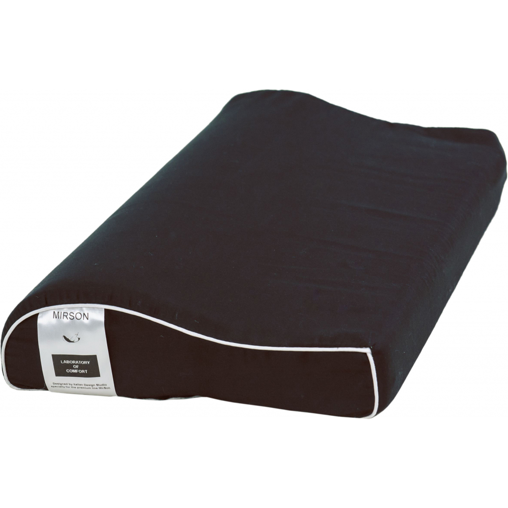 Подушка MirSon ортопедична 6113 Delicate satin Black Pearl Kiddy Boy 50х29х5/8 (2200003262674) - зображення 1