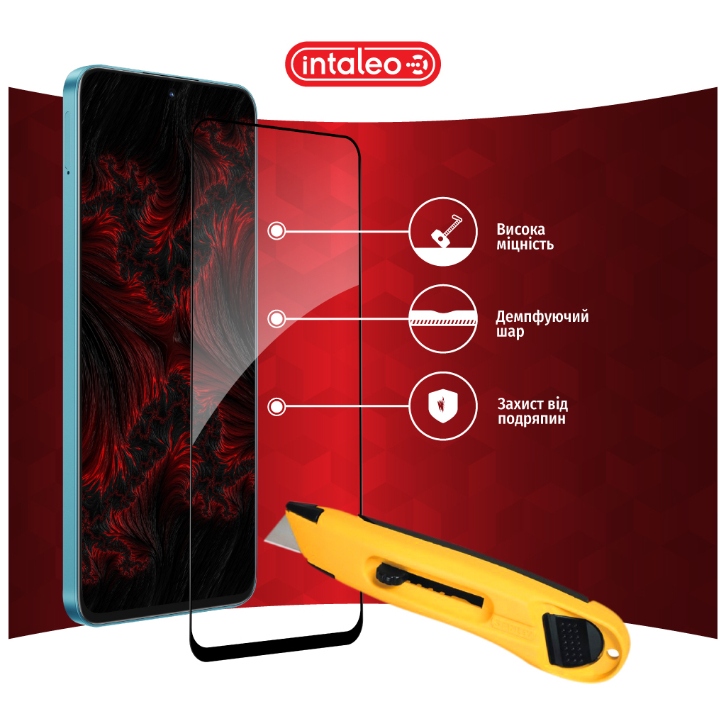 Скло захисне Intaleo Full Glue Honor X8A Black (1283126591174) - зображення 5