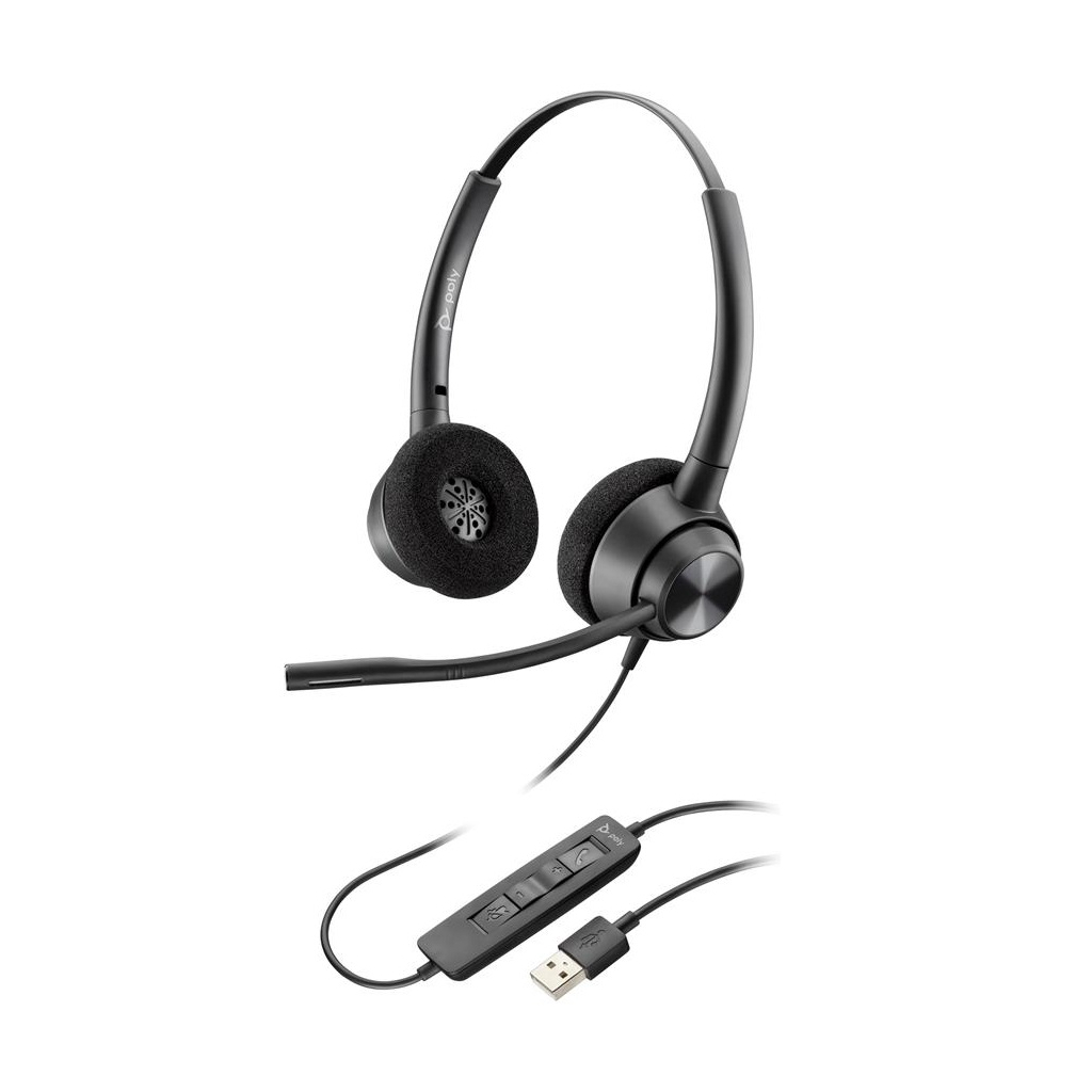 Навушники Poly EncorePro 320 Stereo USB-A Black (767G0AA) - зображення 1