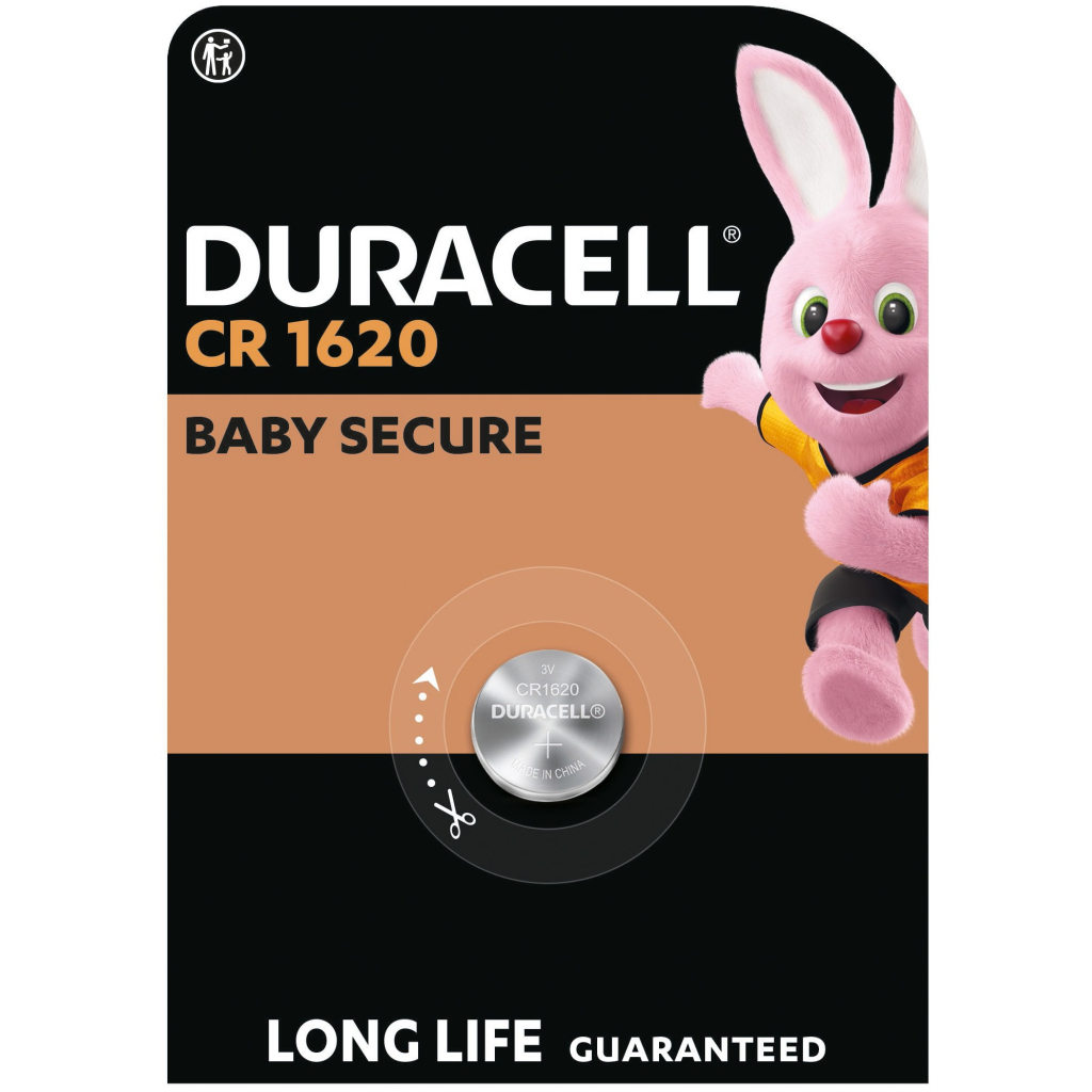 Батарейка CR 1620 спеціальна літієва типу таблетка 1620 3V, 1 шт. в упаковці Duracell (5011069) - зображення 1