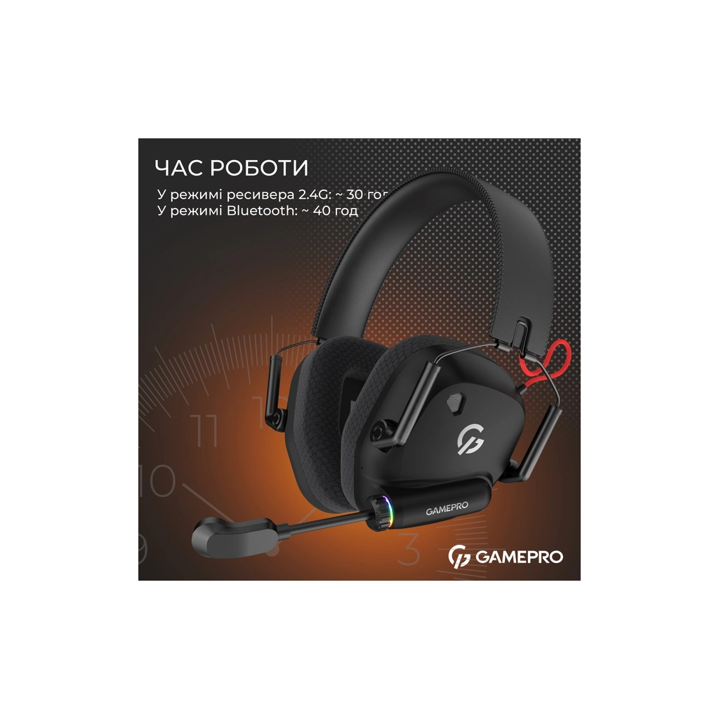 Навушники GamePro Genesis Mercury Pro 3-Mode Black (HSW120B) - зображення 10