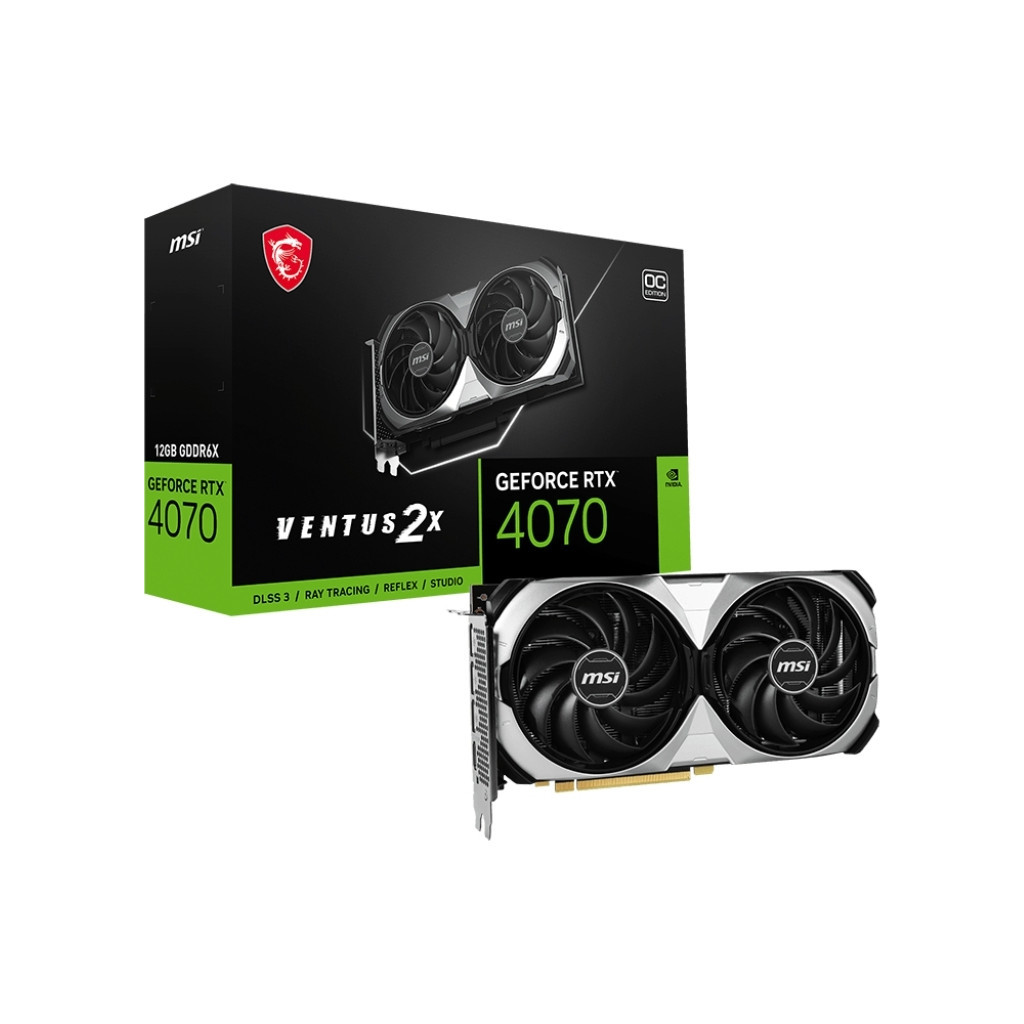 Відеокарта MSI GeForce RTX4070Ti 12Gb VENTUS 2X OC (RTX 4070 TI VENTUS 2X 12G OC) - зображення 5