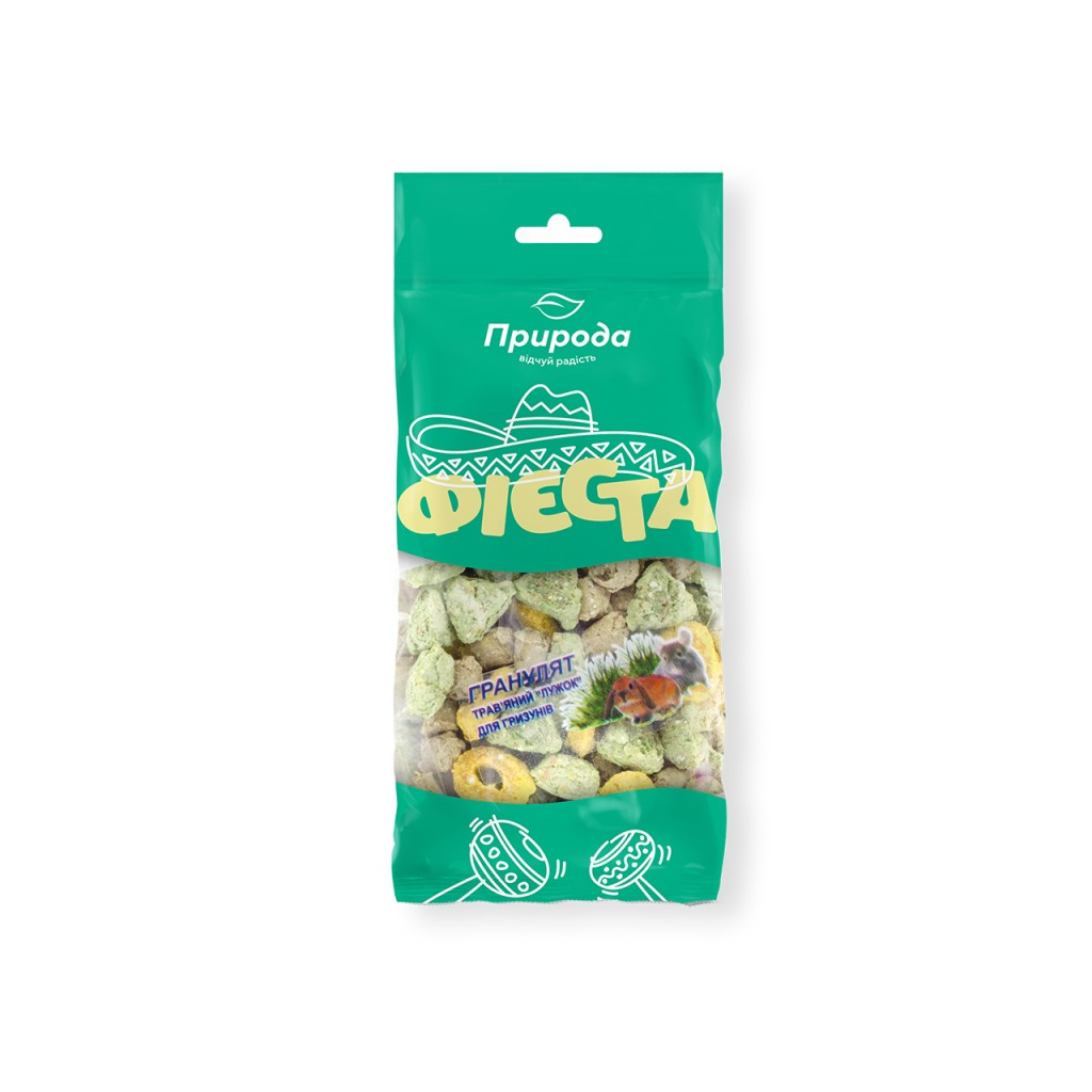 Ласощі для гризунів Природа Фієста «Гранулят трав'яний» 100 г (4820157401538) - зображення 1
