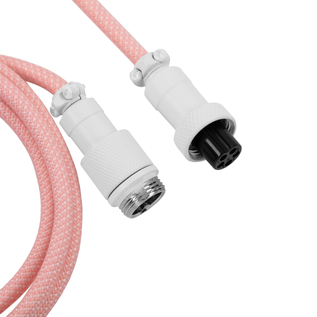 Дата кабель USB-C + USB A to USB-C 1.36m Coiled Aviator pink Keychron (CAB15_KEYCHRON) - зображення 3