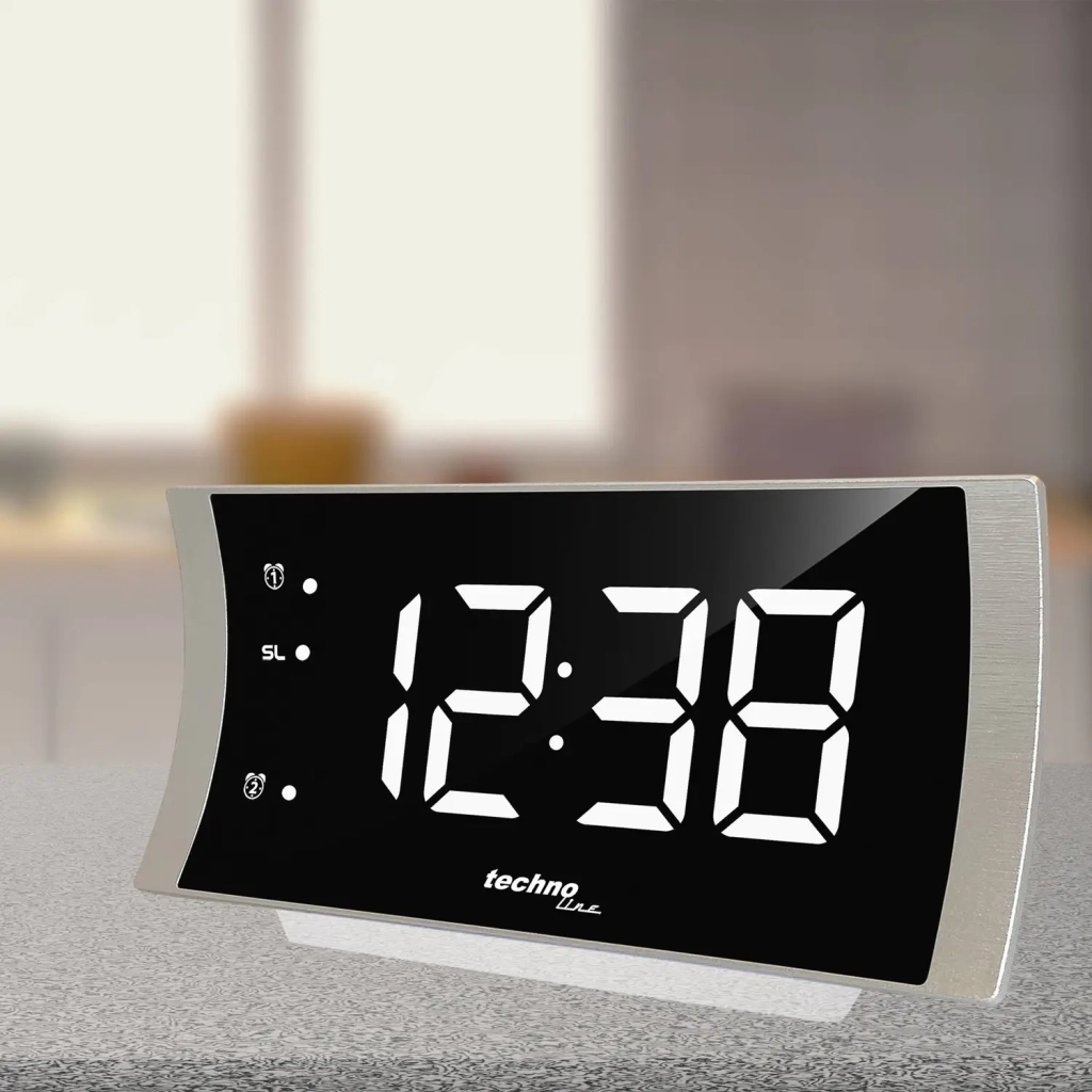Настільний годинник Technoline з радіо Silver (DAS301809) - зображення 4