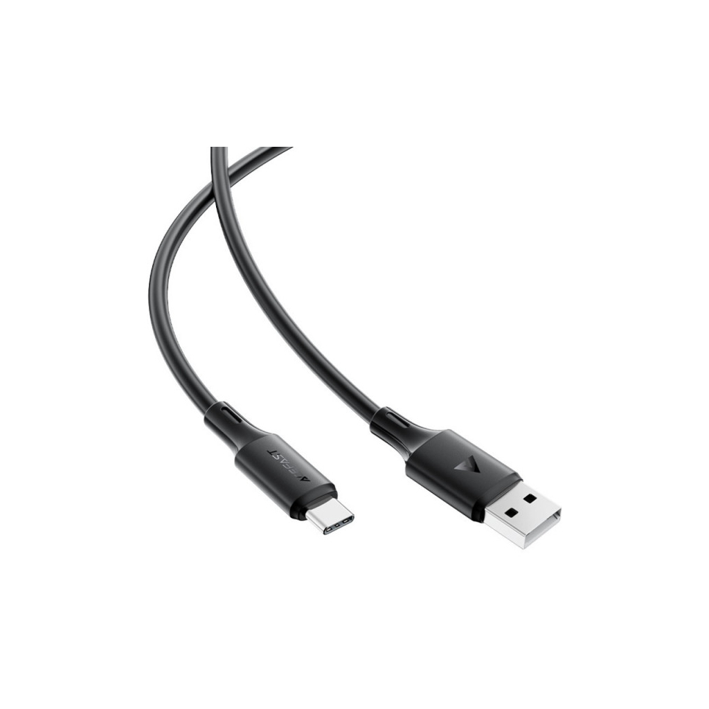 Дата кабель USB 2.0 AM to USB-C 1.2m 3A 60W silicone black Acefast (6974316284178) - зображення 3