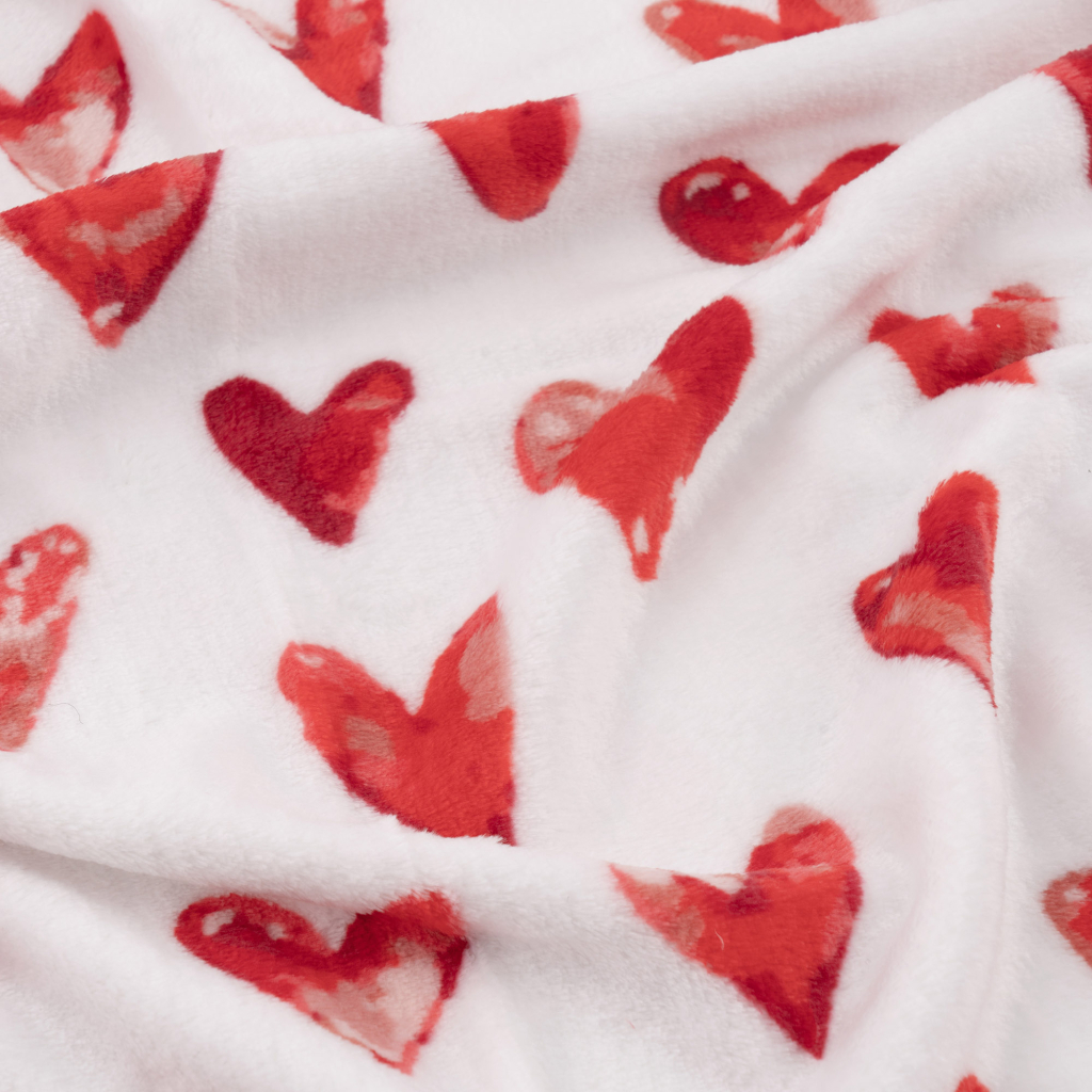 Плед Ardesto Flannel 160х200см, 100% поліестер, сердечка (ART0125PB) - зображення 5