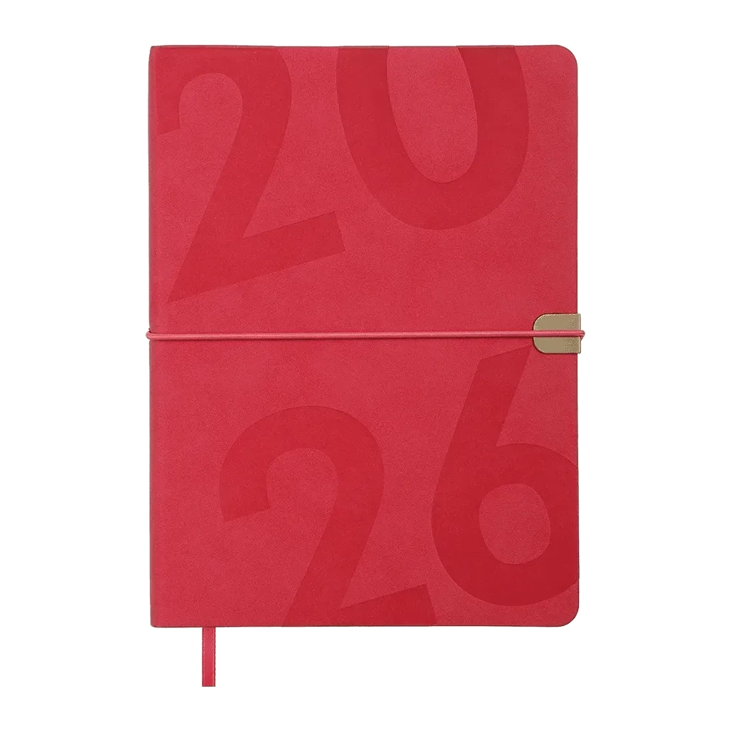 Тижневик Buromax датований 2026 BEST, А5 малиновий (BM.2126-29) - зображення 1