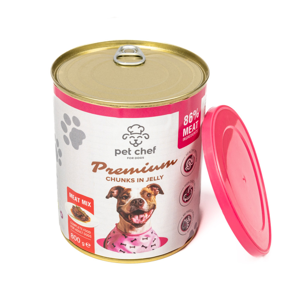 Вологий корм для собак Pet Chef М'ясний мікс 800 г (4820255193649) - зображення 3