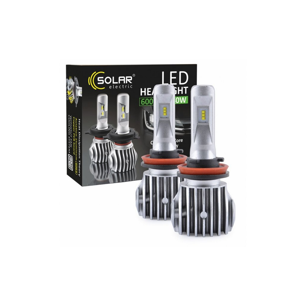 Автолампа SOLAR H11 CANBUS 12/24V 6500K 6000Lm 50W Cree Chip 1860 (8611) - изображение 5