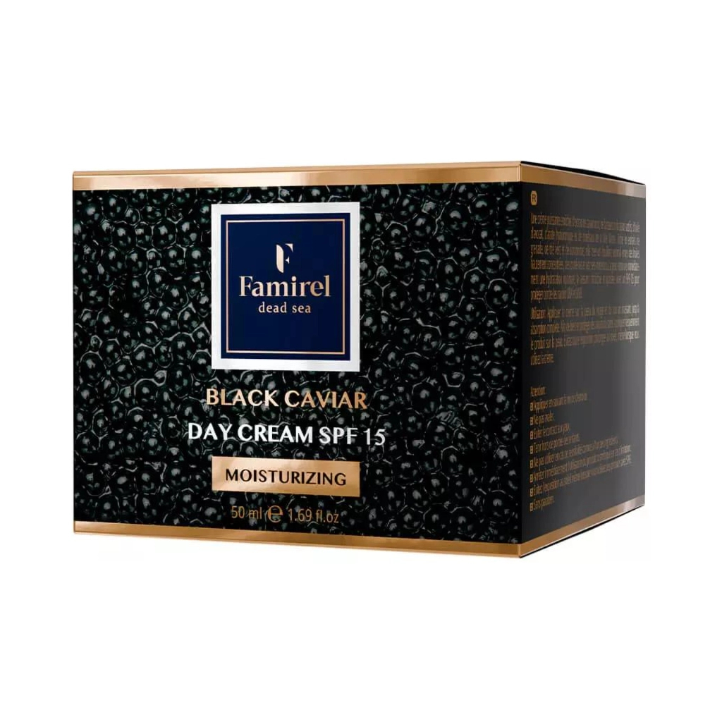 Крем для обличчя Famirel Black Caviar Moisturizing Cream SPF 15 Зволожувальний з екстрактом чорної ікри 50 мл (7290114086387) - зображення 3