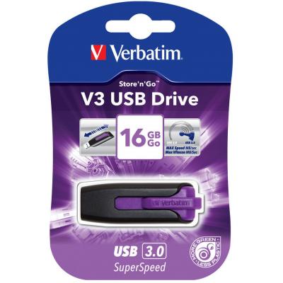 USB флеш накопичувач Verbatim 16GB SuperSpeed Violet USB 3.0 (49180) - зображення 5