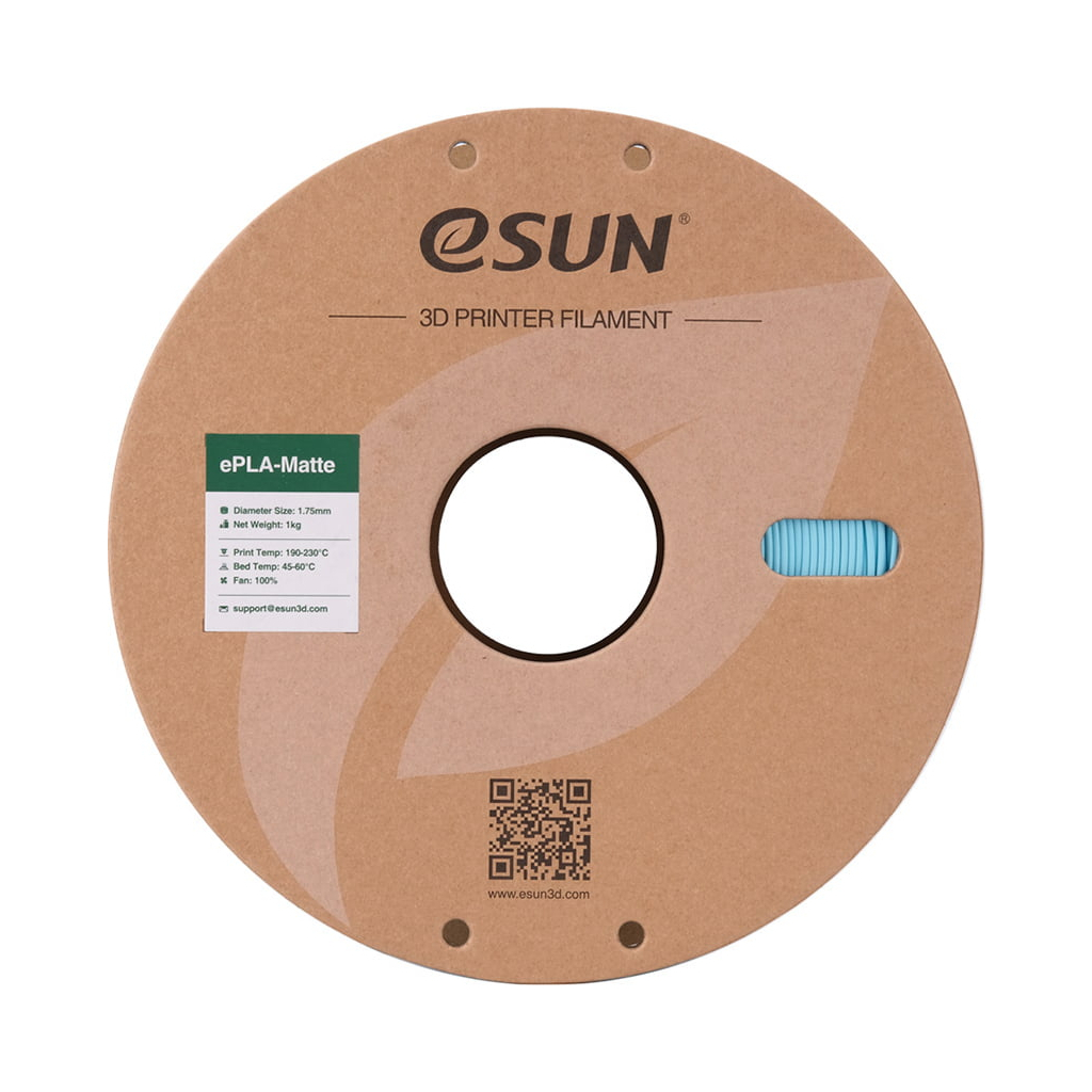 Пластик для 3D-принтера eSUN ePLA-Matte, 1,75мм, 1кг, blue (ePLA-Matte-P175LU1) - зображення 3