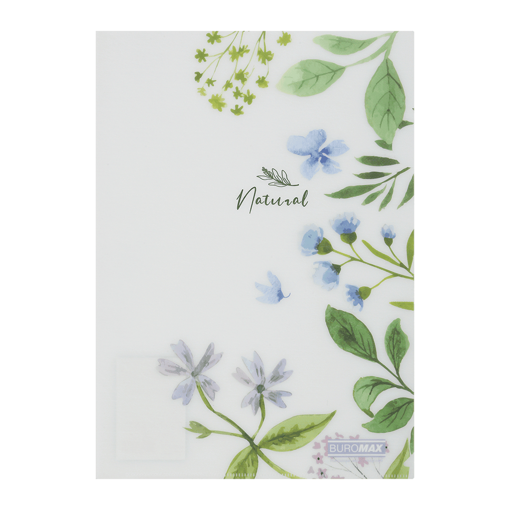 Папка - куточок Buromax А4 матовий напівпрозорий пластик ARABESKI, блакитний (BM.3967-14) - зображення 1