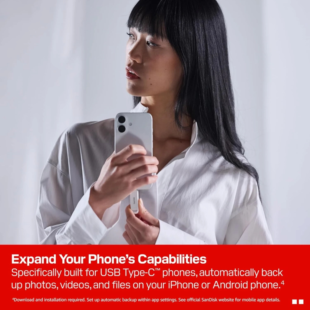 USB флеш накопичувач SanDisk 128GB Phone Drive Arctic White Type-C USB 3.2 (SDIXS0N-128G-GN6NE) - зображення 8