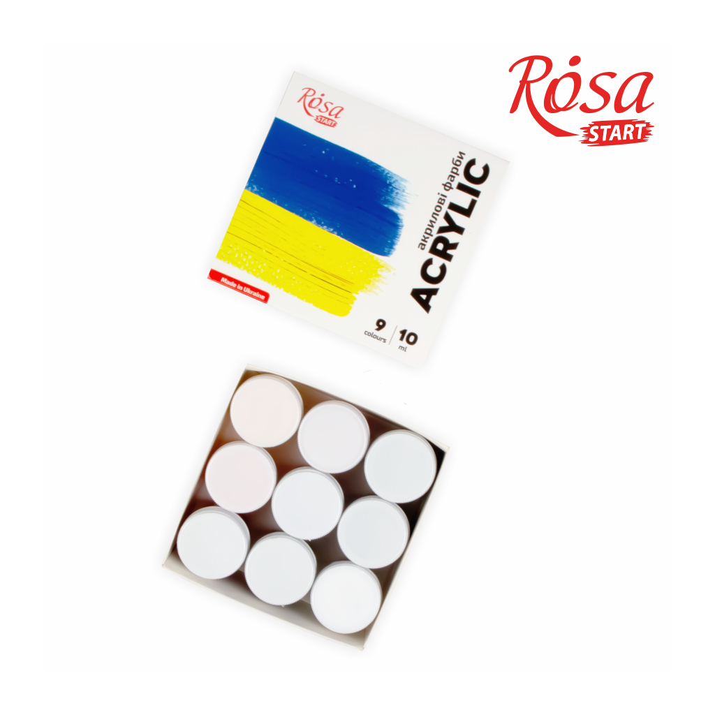 Акрилові фарби Rosa START Ukraine 9 x10 мл (4823098531043) - зображення 3