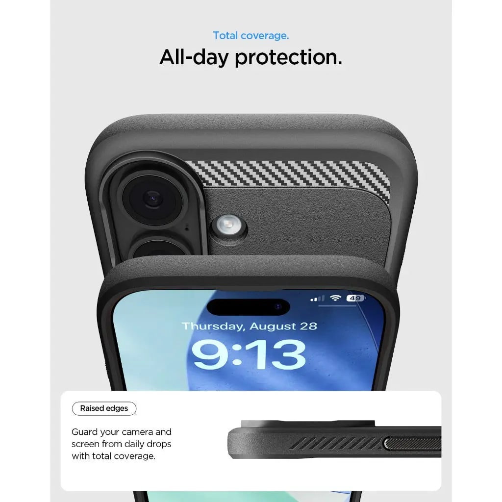 Чохол до мобільного телефона Spigen Rugged Armor MagFit iPhone 17 Matte Black (ACS10367) - зображення 11