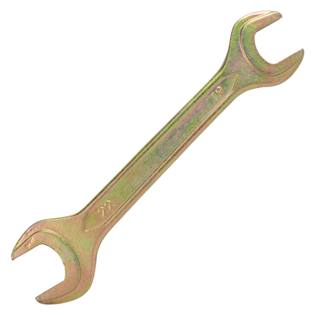 Ключ Sigma ріжковий 19x22мм жовтий цинк (6025221) - изображение 2