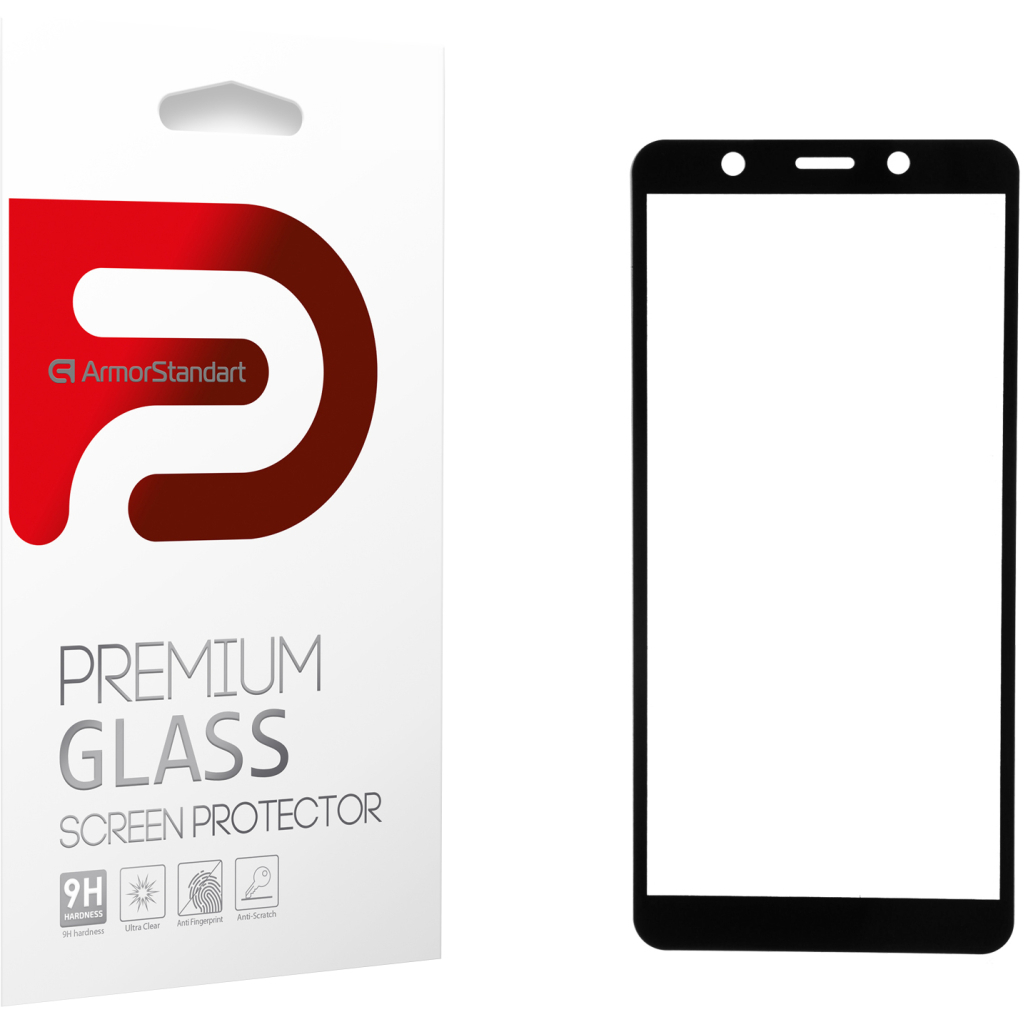 Скло захисне Armorstandart Full Glue TECNO POP 3 (BB2) Black (ARM57585) - зображення 1
