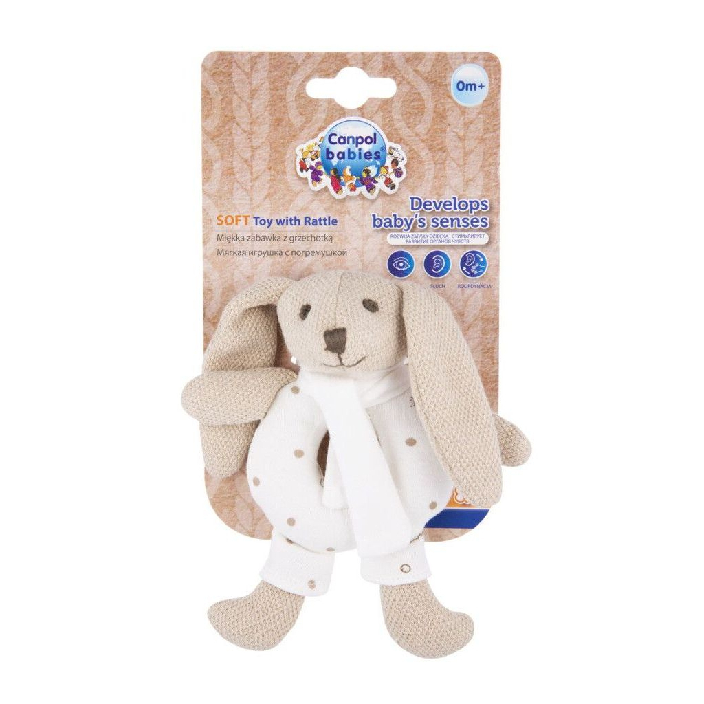 Брязкальце Canpol м'яка Кролик бежевий (80/201_bei) - зображення 5