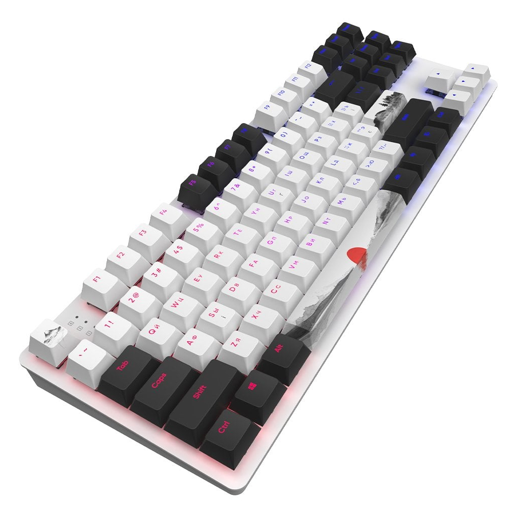 Клавіатура Dark Project One 87 Fuji ABS RGB Mech G3ms Sapphire USB Black/White (DPO87_GSH_Fuji_ANSI_UA) - зображення 4