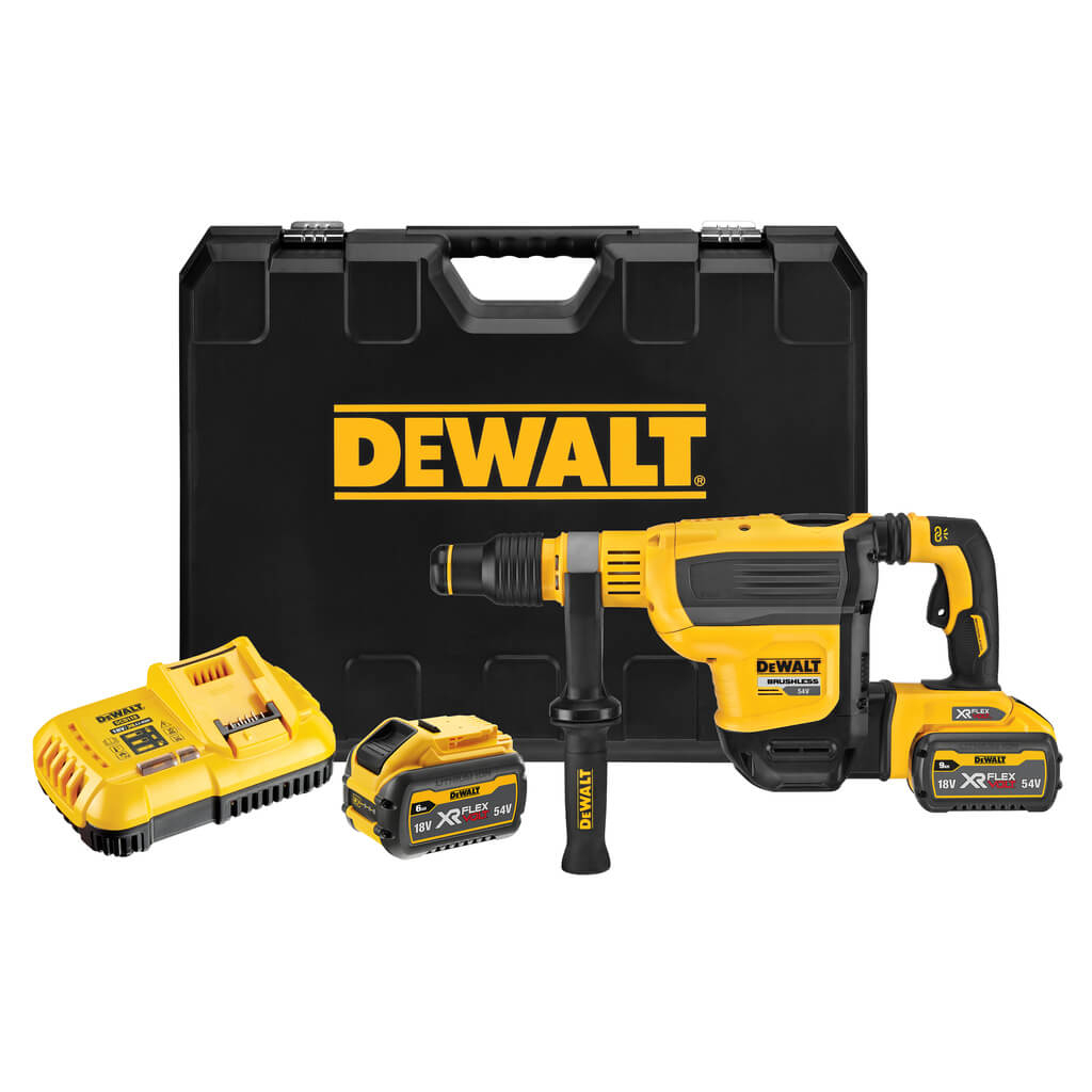 Перфоратор DeWALT безщітковий, SDS-MAX, 54 В, 10.5 Дж, 2 реж. кейс (без АКБ та ЗП) (DCH614X2) - зображення 3
