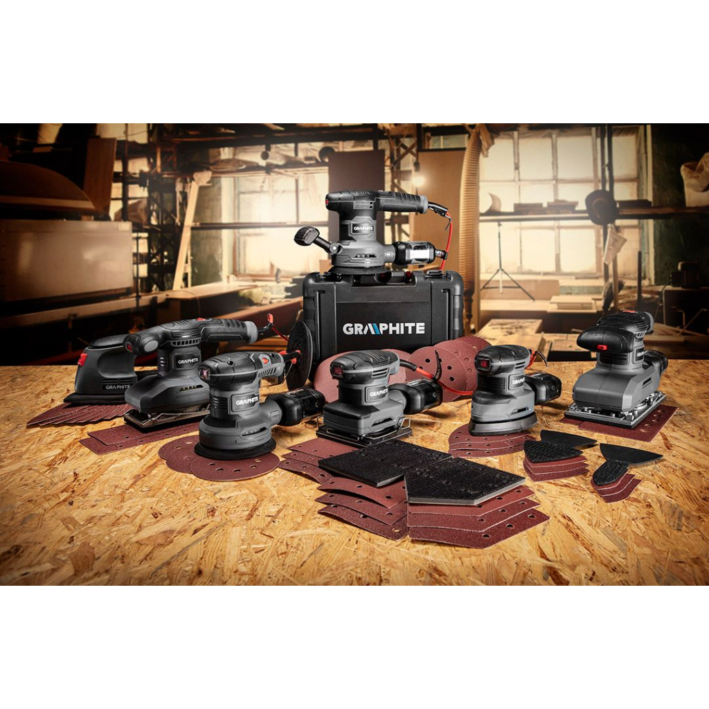 Шліфувальна машина Graphite ексцентрикова 300W, 125мм, 7000-13000об/хв (59G348) - зображення 10