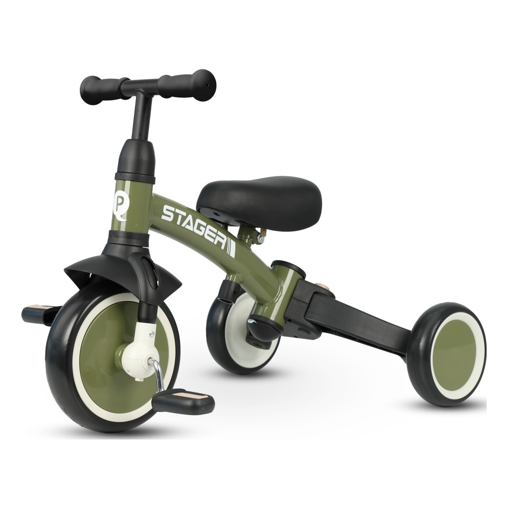 Дитячий велосипед QPlay Stager 3 в 1 з ручкою, біговел, Dark Green (T80STAGERDarkGreen) - зображення 2