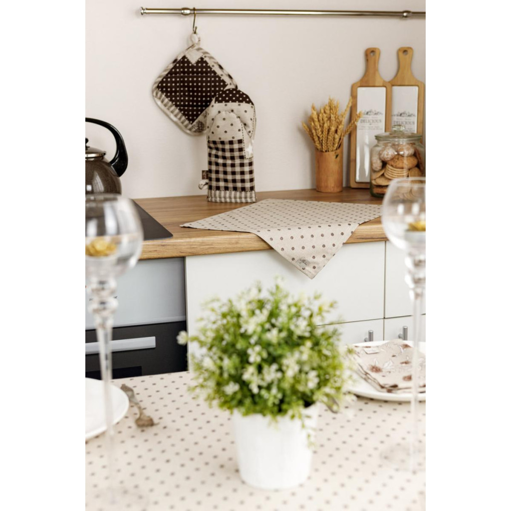 Серветка на стіл Прованс Горох коричневий Господиня 35х45 см (4823093451902) - зображення 4