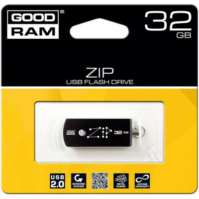 USB флеш накопичувач Goodram 32GB Zip Black USB 2.0 (PD32GH2GRZIKR9) - зображення 4