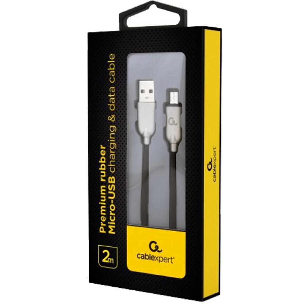 Дата кабель USB 2.0 AM to Micro 5P 2.0m Cablexpert (CC-USB2R-AMmBM-2M-W) - зображення 2