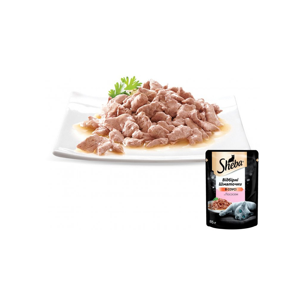 Вологий корм для кішок Sheba cig POU з лососем у соусі 85 г (4770608257279) - зображення 5