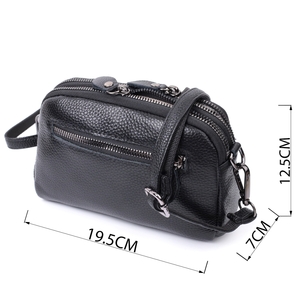 Сумка Vintage З натуральної шкіри Чорна (22807) - зображення 3