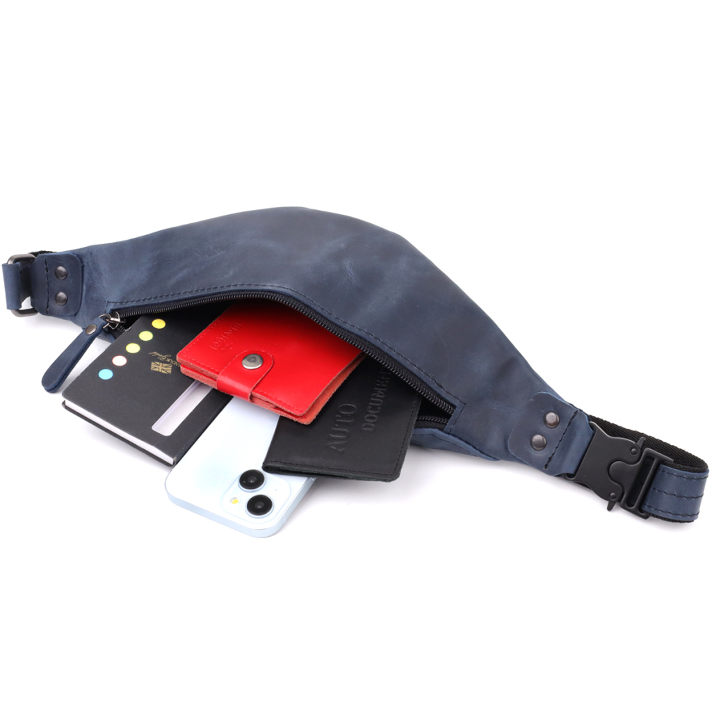 Сумка Shvigel З натуральної шкіри Синя (23132) - зображення 8